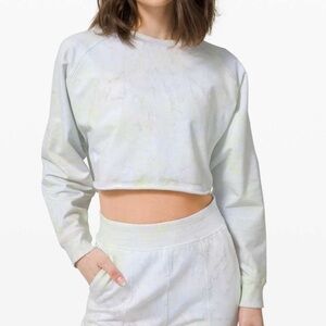 Lululemon LA Pullover Crew- white tie dye